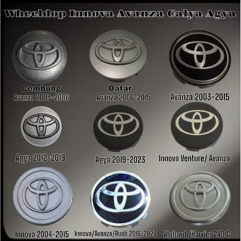 Wheeldop Tutup Dop As Roda Velg Original Toyota Innova Avanza Veloz All New Reborn Zenith Calya Agya