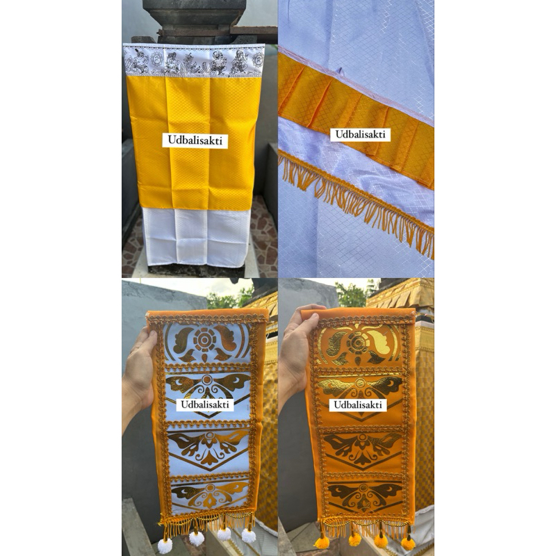 free tikar sanggah 25x25cm paketan wastra satin wayang tinggi 100cm dengan panjang 200cm + ider2 sat
