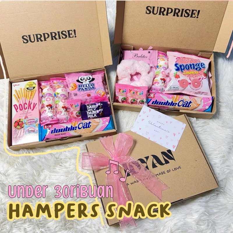 

HAMPERS SNACK SERBA PINK KADO VALENTINE ULANG TAHUN