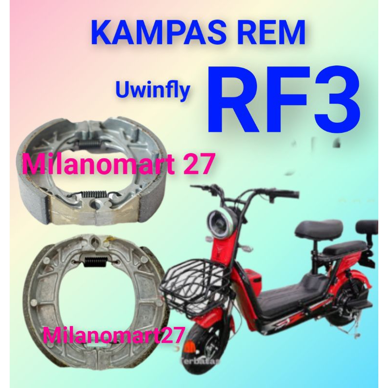 kampas rem uwinfly RF3 kampas rem sepeda listrik uwinfly redfish 3