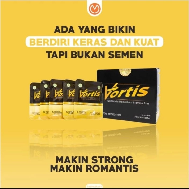 VORTIS ORIGINAL 1 BOX ISI 5 SACHET VORTIS OBAT PENAMBAH STAMINA PRIA KUAT VORTIS DR YUSUF BACHMID