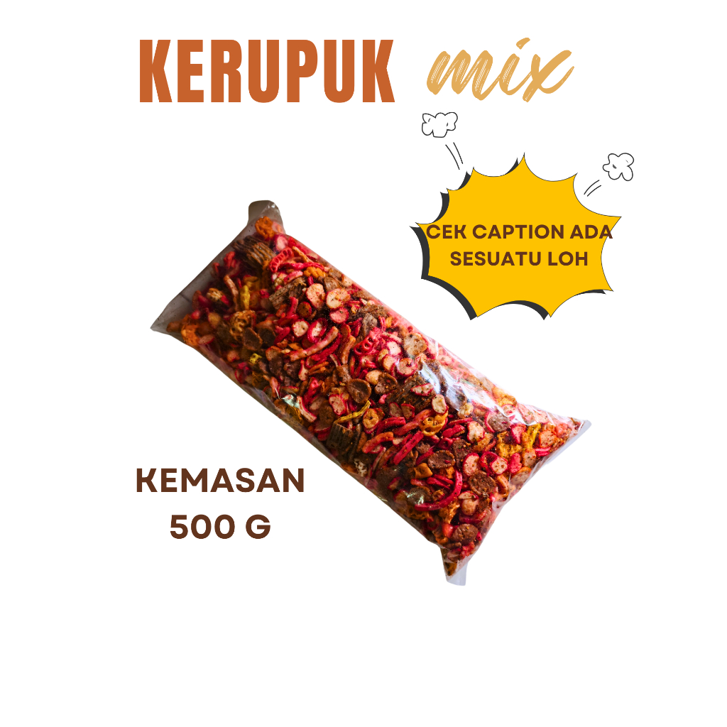 

Kerupuk seblak mix / campur kemasan 500 gram
