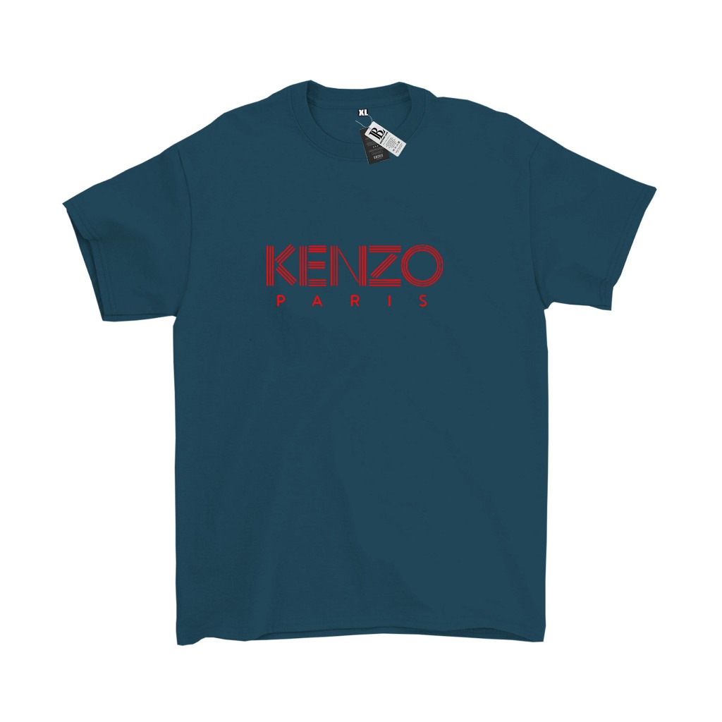 Kaos Pendek Baju Oblong Kenzo Merah Pria& wanita Ditro unisex Terbaru 2025