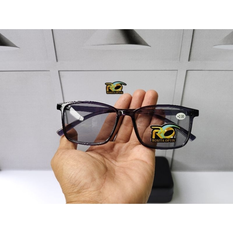 COD Kacamata Baca Plus Pria Baca Dan Jalan Anti Silau