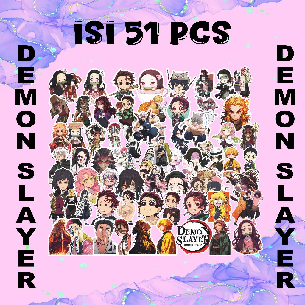 

Stiker Pack Anime Demon Slayer 51 PCS – Vinyl Waterproof, Awet & Kualitas Premium!