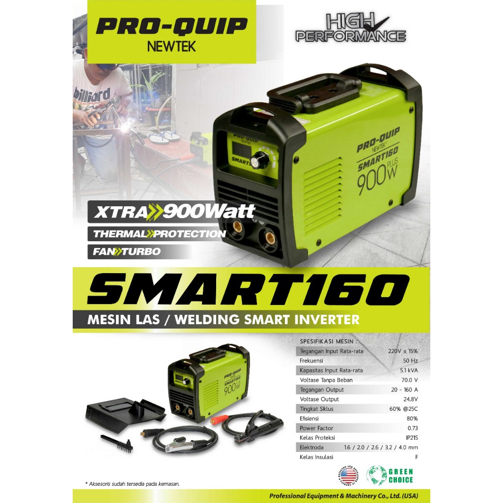 Mesin Inverter Las 160 Ampere ProQuip SMART160