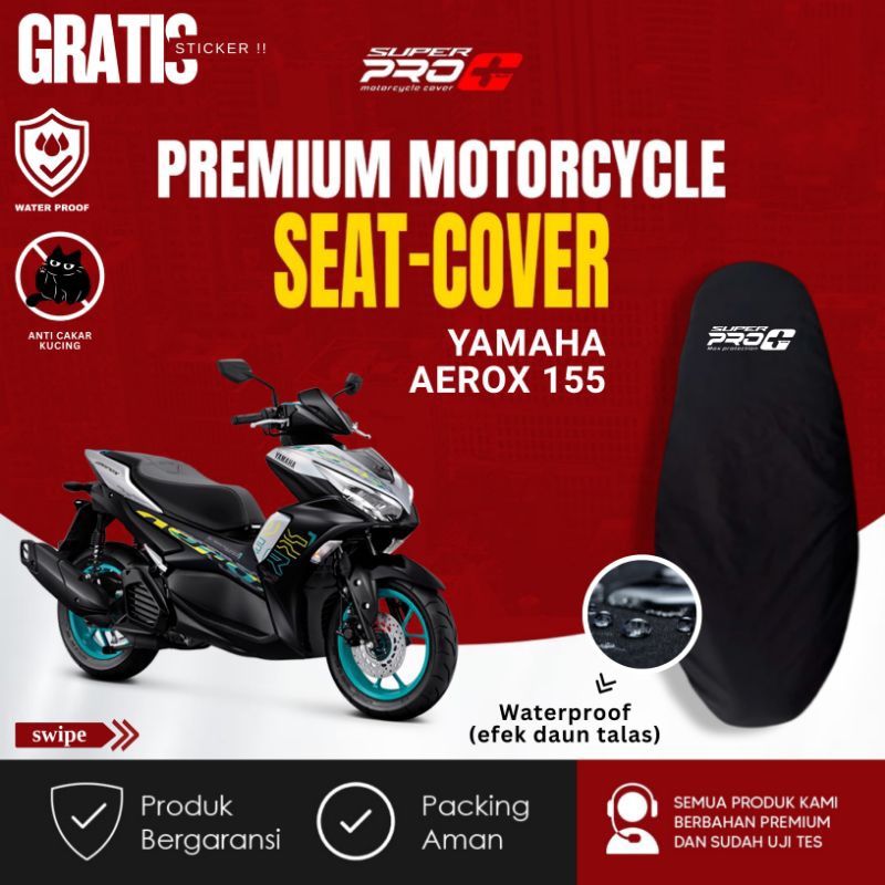 sarung jok/pelindung jok motor Aerox Bahan waterproof full material & anti cakar kucing