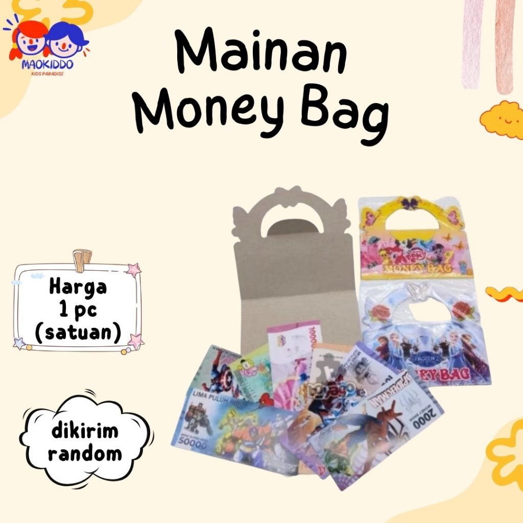 Uang Mainan Money Bag Harga Grosir Anak