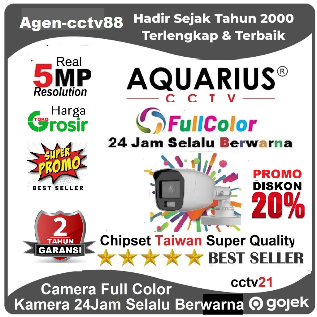 Kamera CCTV 5MP Outdoor Colorvu AQUARIUS Full Color 24Jam Selalu Berwarna Harga Promo Agen-cctv88
