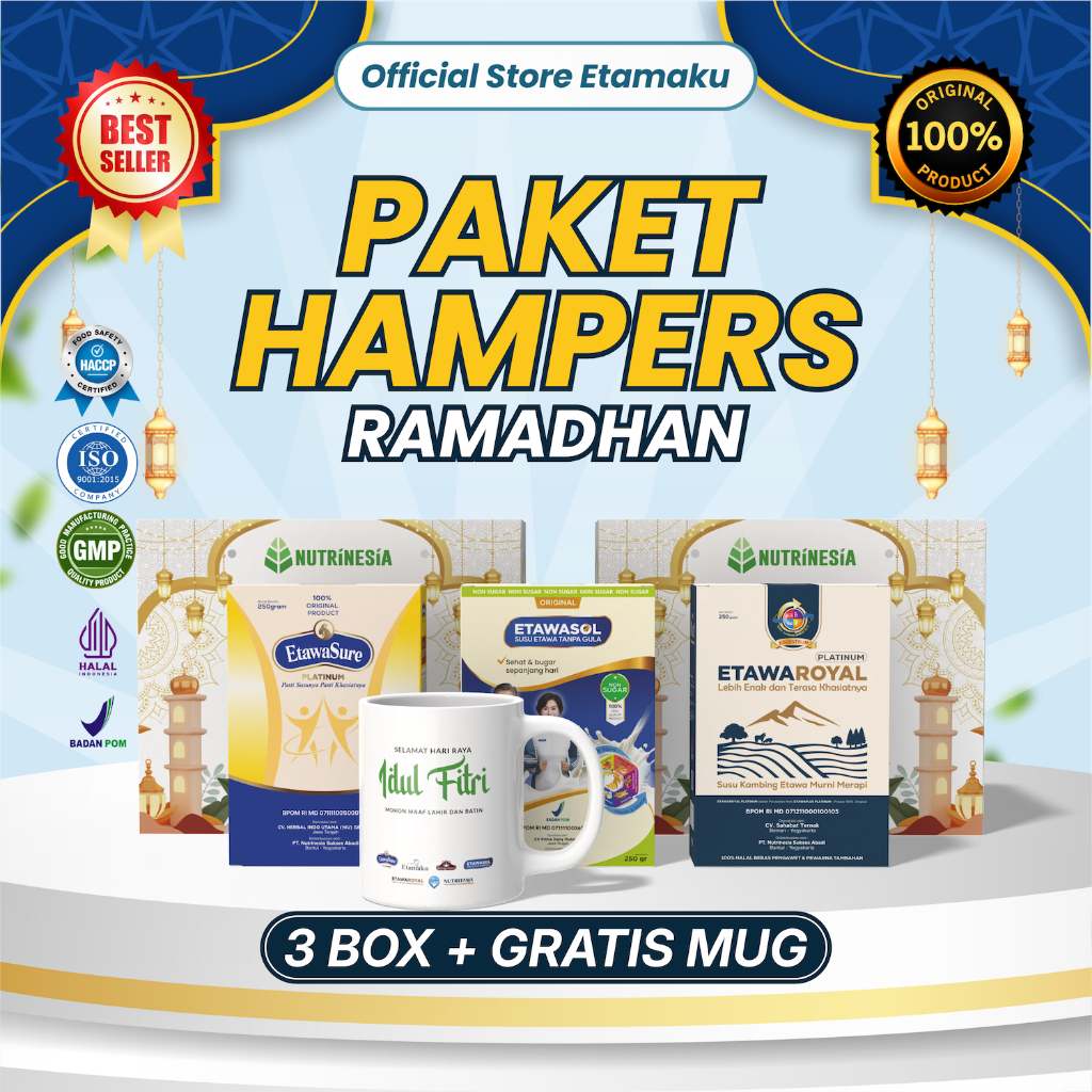 

Hampers Lebaran Susu Etawa 3 Box Mug Box Eksklusif Paket Gift Ramadhan Parcel Idhul Fitri Etawasure Etawasol Etawaroyal