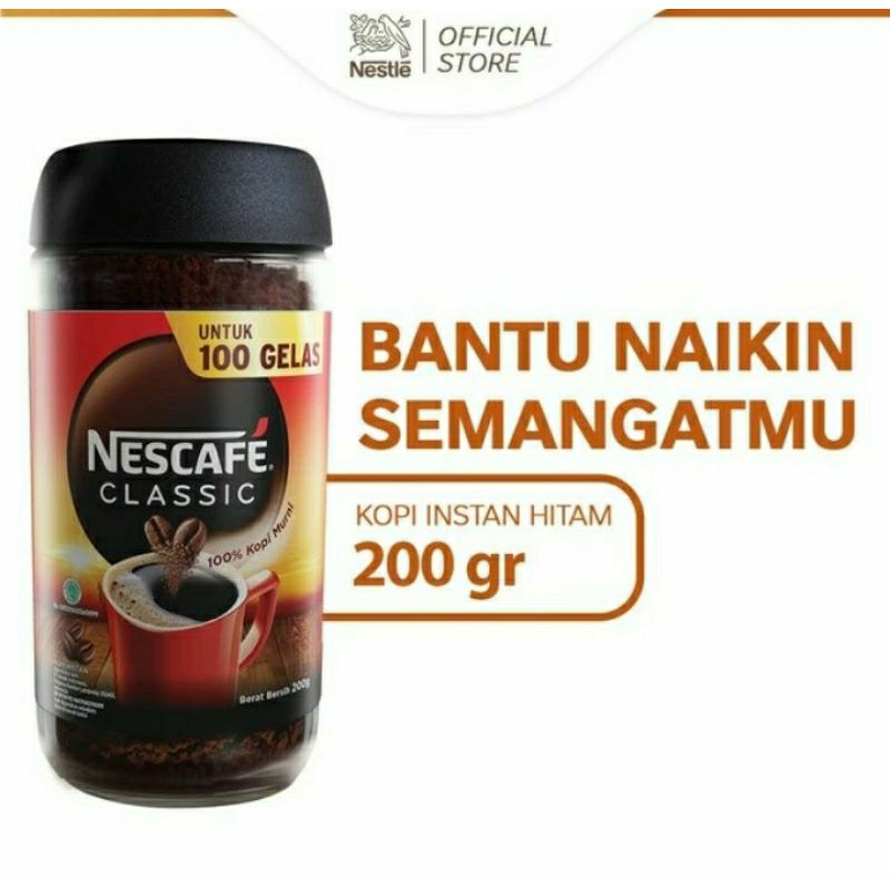 

NESTLE NESCAFE CLASSIC KOPI HITAM INSTAN 200 GRAM