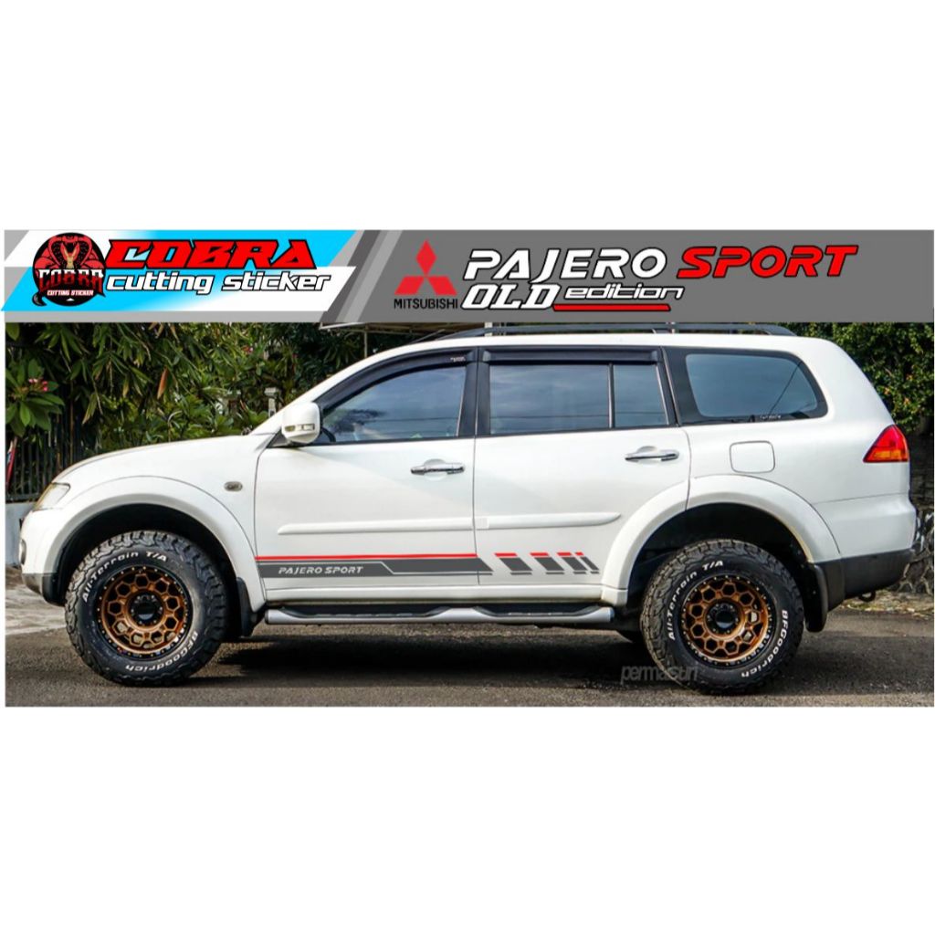 STICKER STIKER MOBIL PAJERO SPORT LAMA CUTTING STICKER AKSESORIS PAJERO OLD
