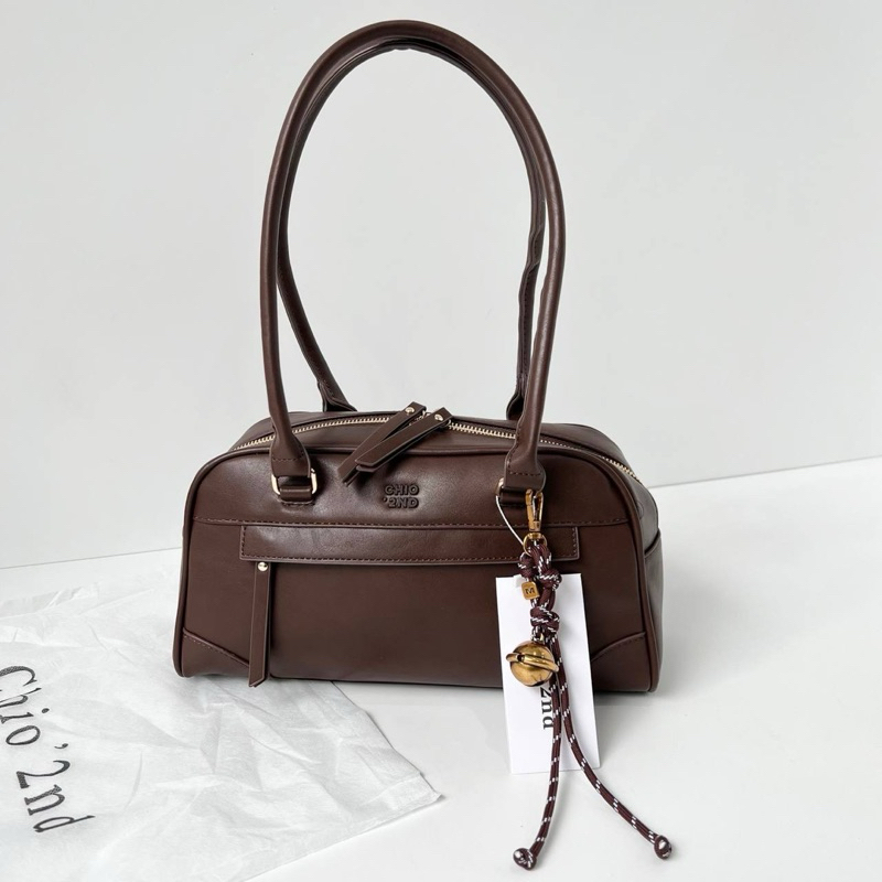 Tas Chio bahu coklat tote