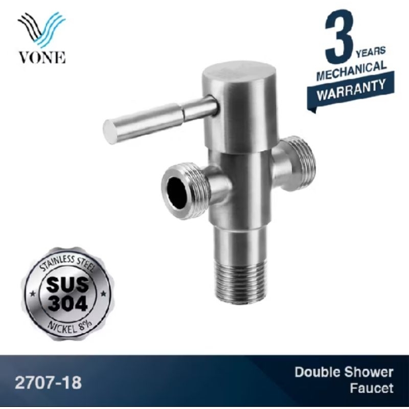 VONE 2707-18 Keran Stop Kran Air Toilet Kloset WC Jet Shower Cabang T