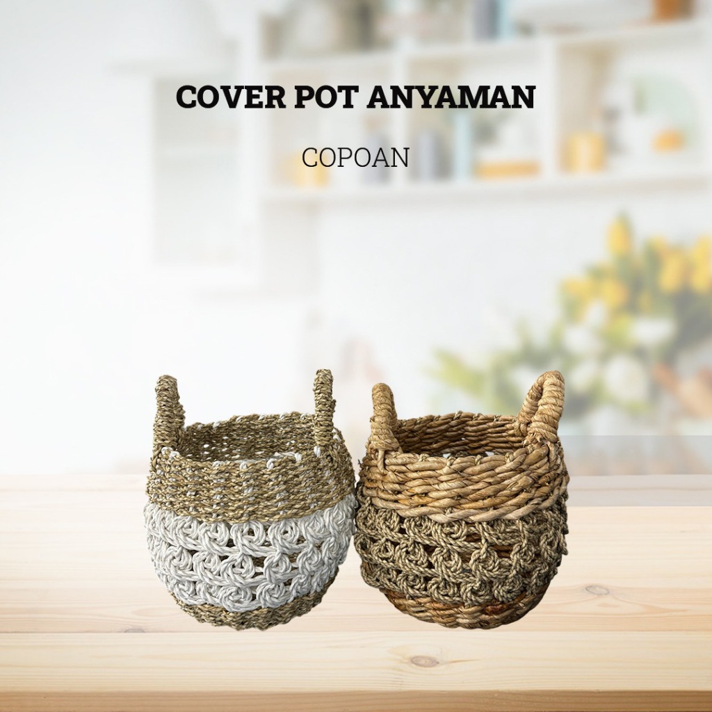 Cover Pot Anyaman Rotan Tempat Bunga
