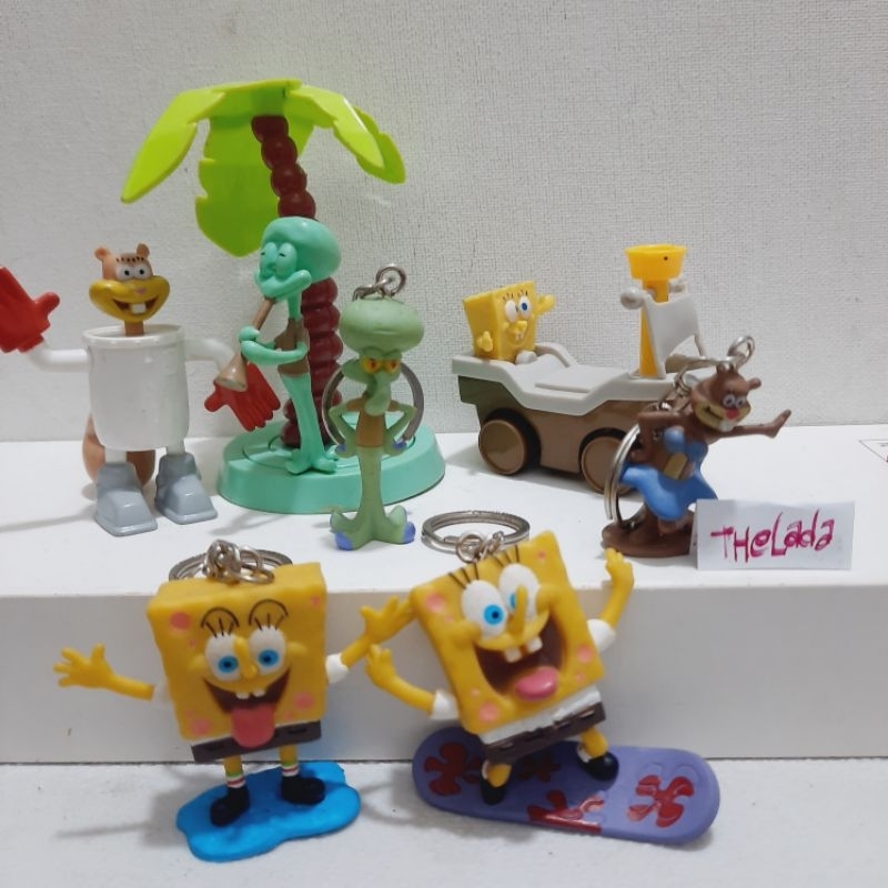 mainan happymeal  happy meal preloved spombob squidward sandy