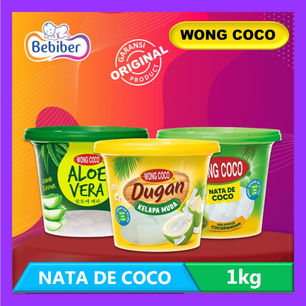 

Wong Coco Nata De Coco 1kg Series - Sari Kelapa Asli - Dugan - Aloe Vera - Minuman - Bebiber