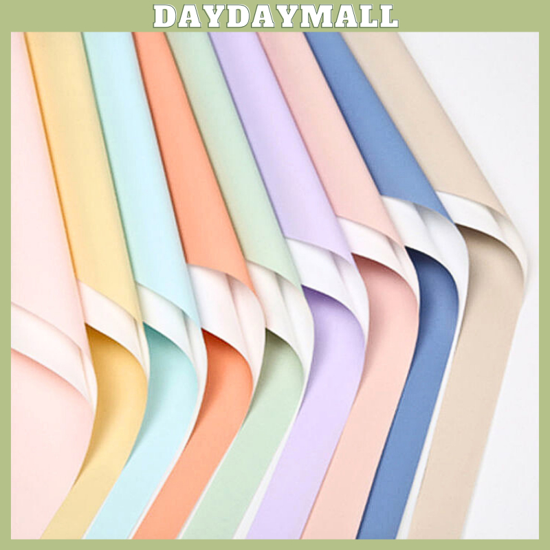

Kertas Buket Bunga Color Solid White Flower Wrapping Paper Cellophane 6121