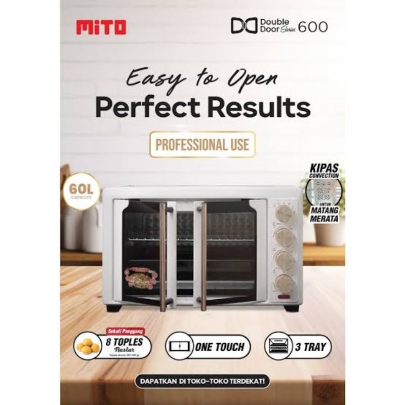 Mito Electric Oven MO600 Double Door Series 60L Matte White