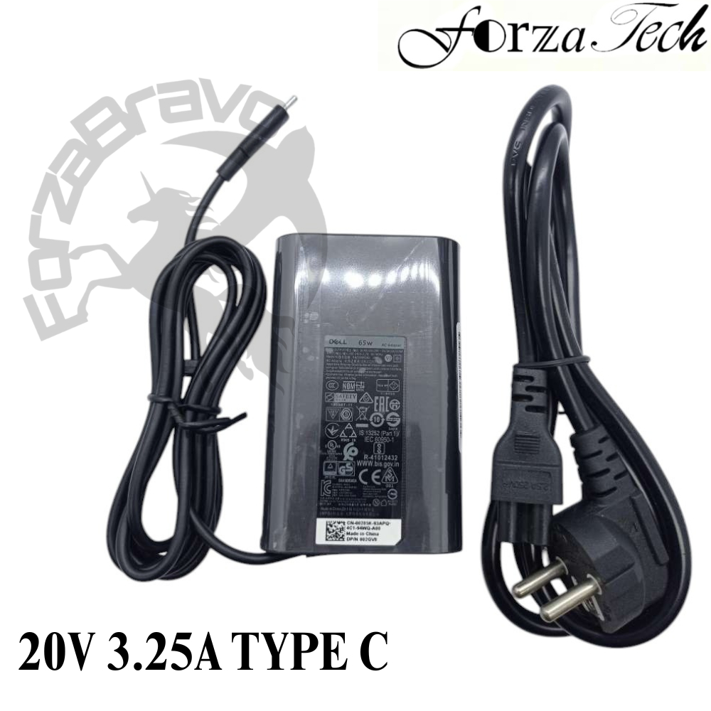 Adaptor Charger Casan Vostro 15 3358 3558 3559 20V 3.25A Type C 65W ORIGINAL BERGARANSI NEW