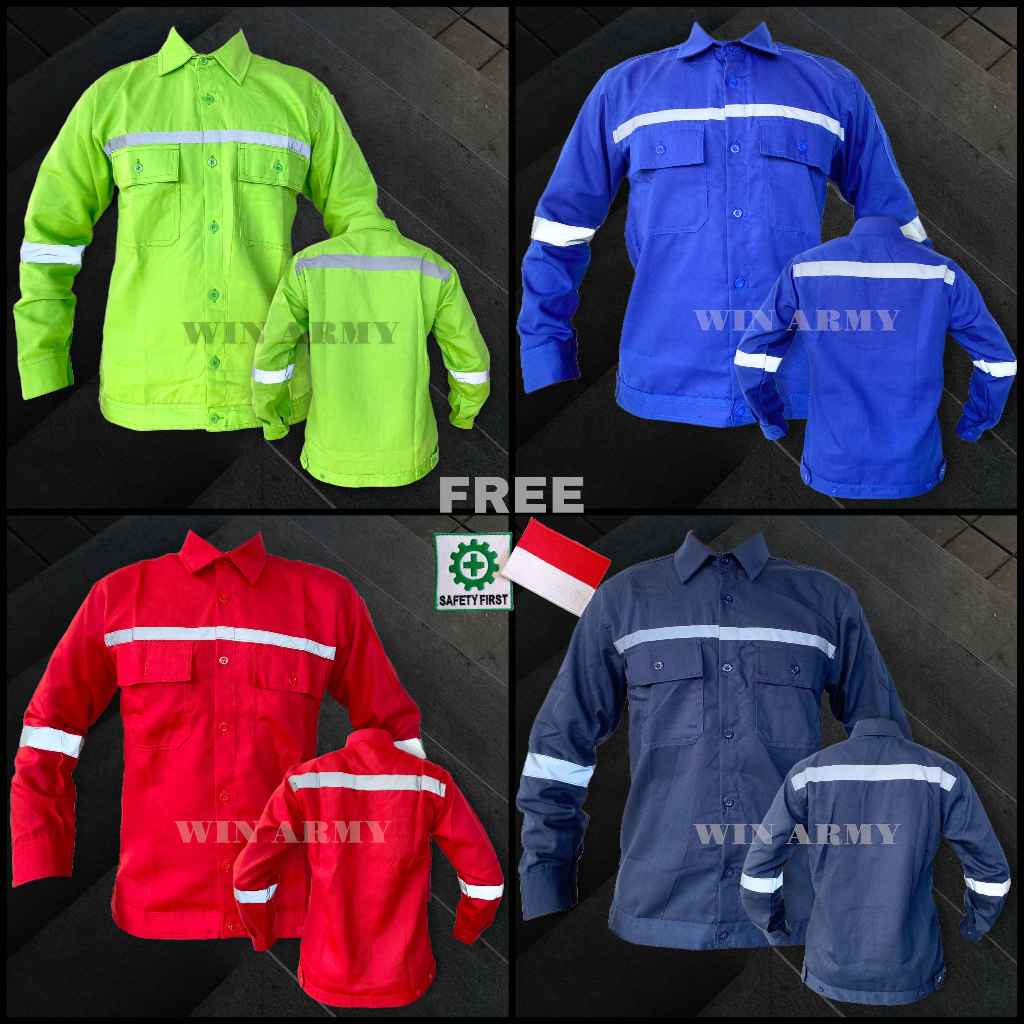 Wearpack safety / Kemeja safety / Baju kerja / Baju proyek / Wearpack Atasan Safety