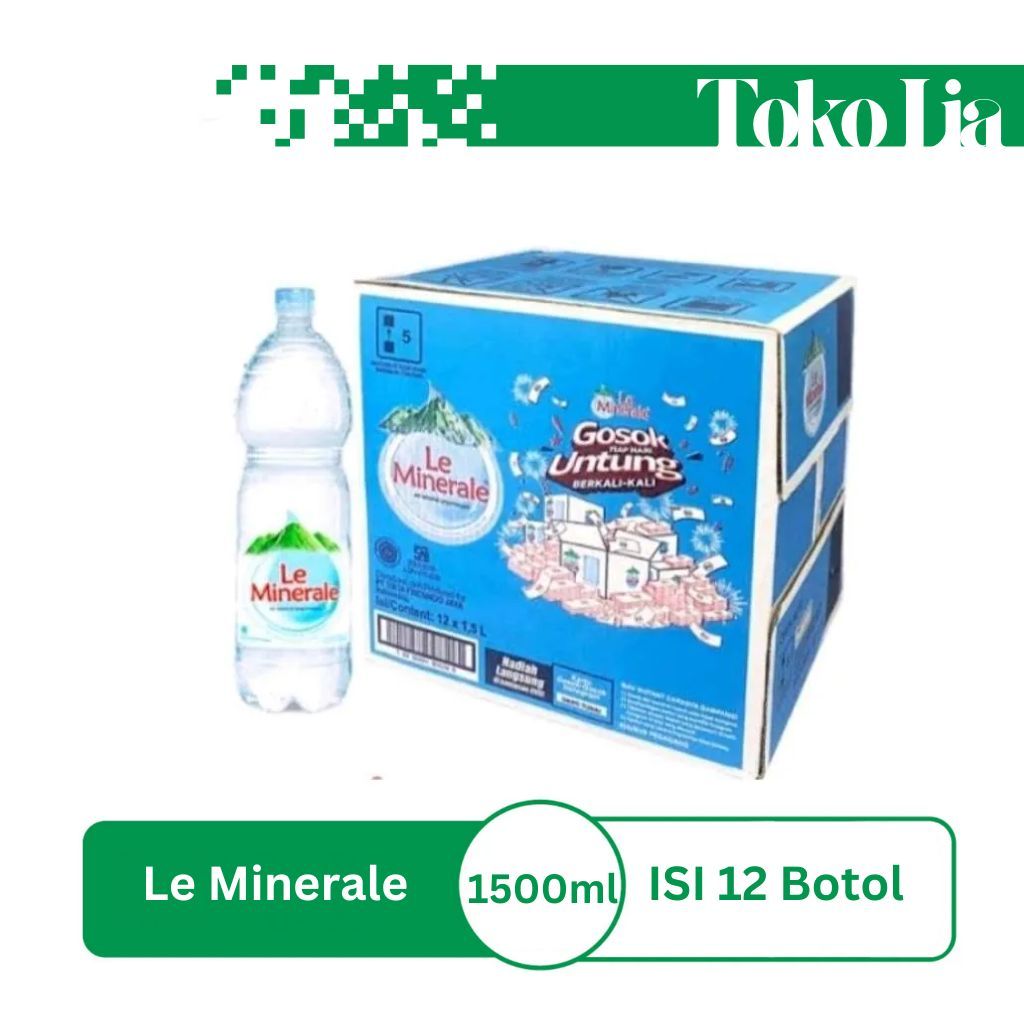 

Le Minerale Air Mineral Water 1500ml Dus isi 24 botol