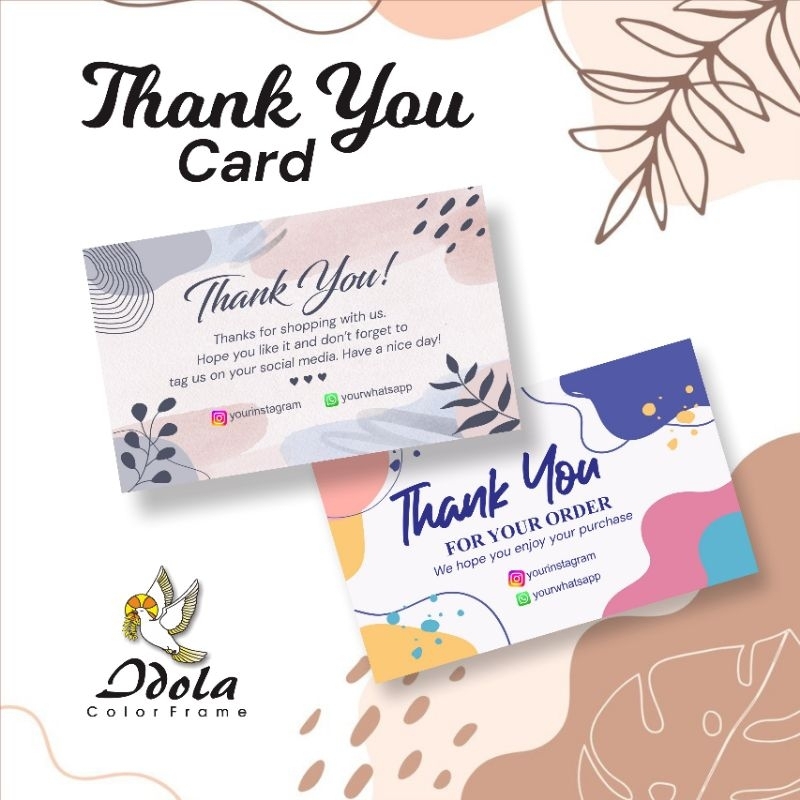 

IDOLA FRAME - THANK YOU CARD OLSHOP/ KARTU UCAPAN TERIMA KASIH