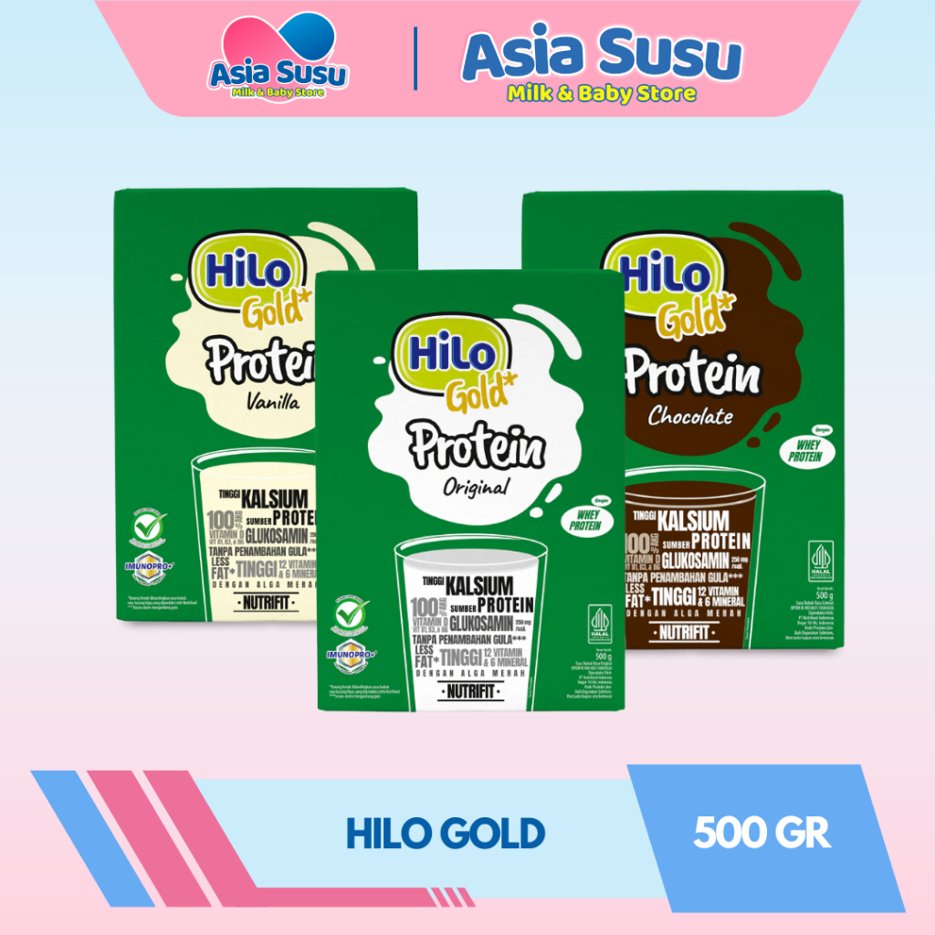 

HILO GOLD 500GR CHOCOLATE / VANILA / ORI Susu Tinggi Kalsium