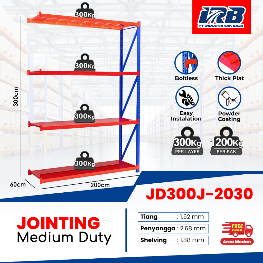 Rak Gudang Medan/Rak Besi Siku/Rak Siku Serbaguna RAK GUDANG RAK STOK 300kg/Rak stok gudang/Rak Susu