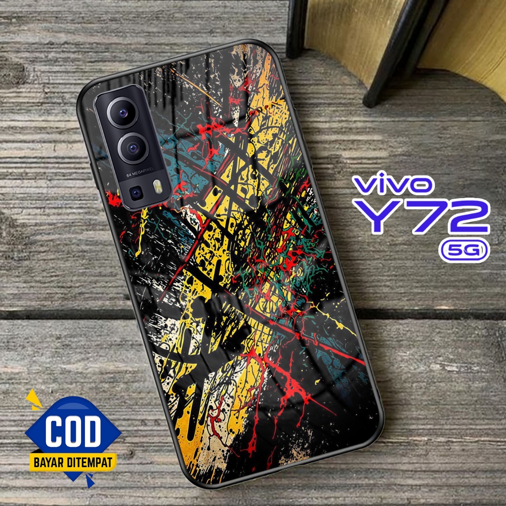 Softcase Kaca VIVO Y72 (5G) - Case Handphone VIVO Y72 (5G) [T104].