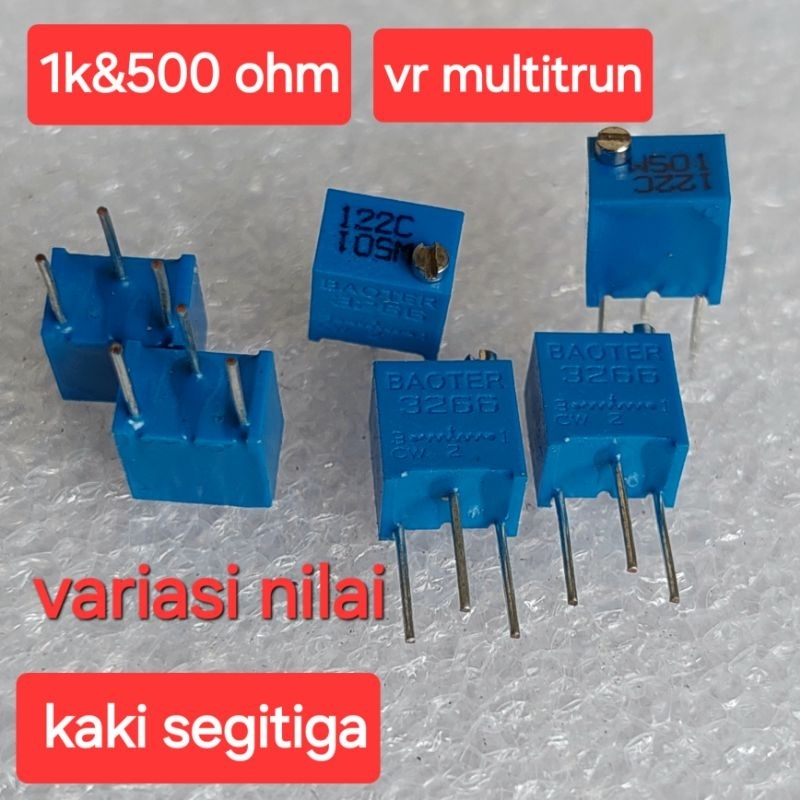 VR MUTITRUN KAKI SEGITIGA 1K &500 OHM
