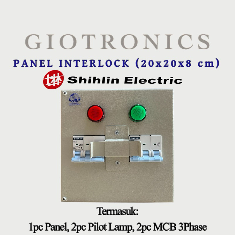 Panel Box / Panel interlock untuk PLN GENSET 3 Phase LENGKAP MCB SHIHLIN