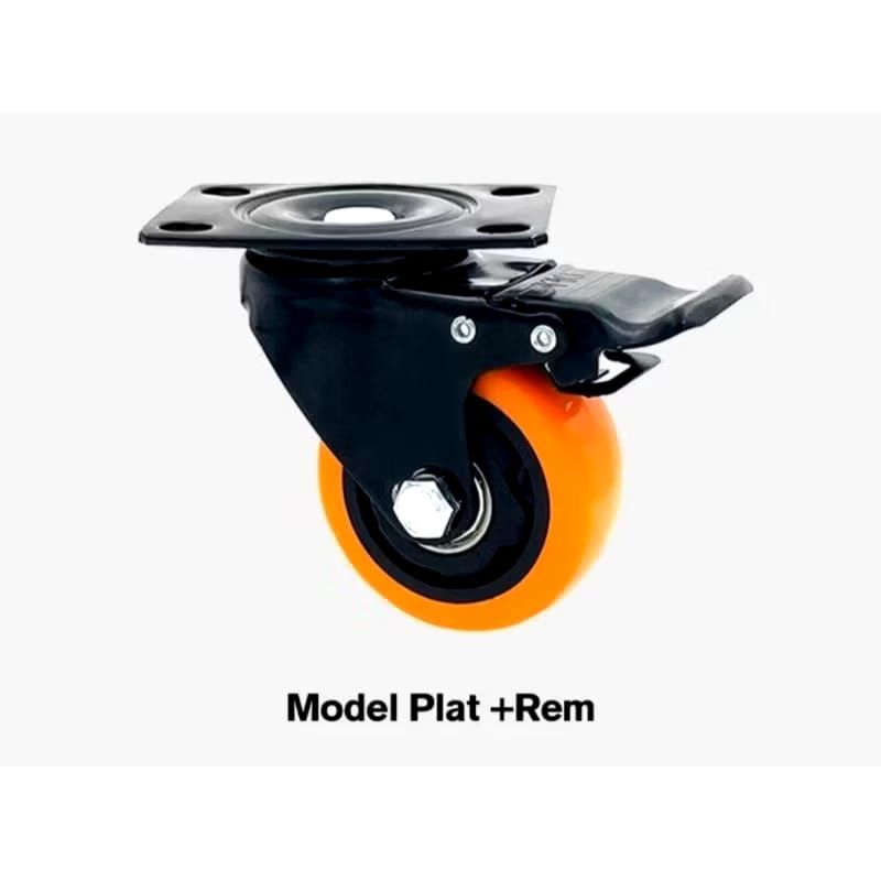 Sanstore05 2 Pcs Roda Oren Hidup & Hidup+ Rem Fukuda 2" // Roda Orange Fukuda 2" //Roda Etalase