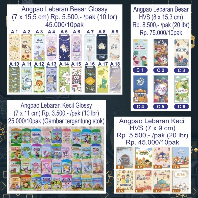 

Amplop Angpao Lebaran Besar Glossy *BISA PILIH MOTIF*