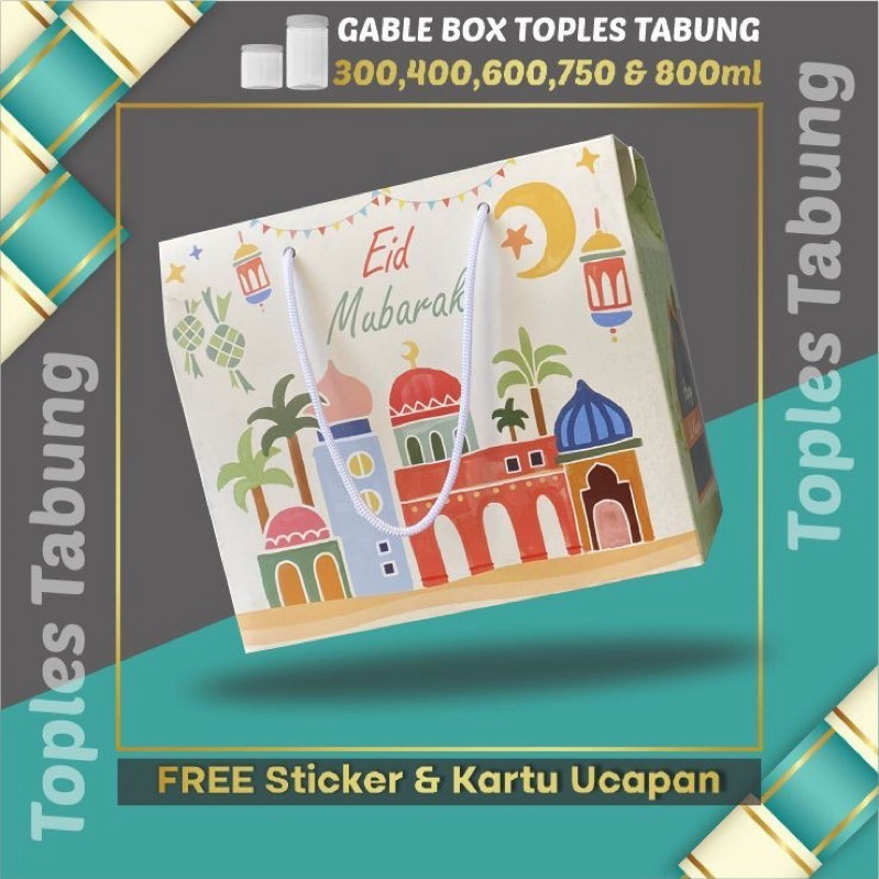 

Box Hampers Box Lebaran toples tabung - White Pink Muat 2 toples jar 500-800ml mohon tambahkan bubble