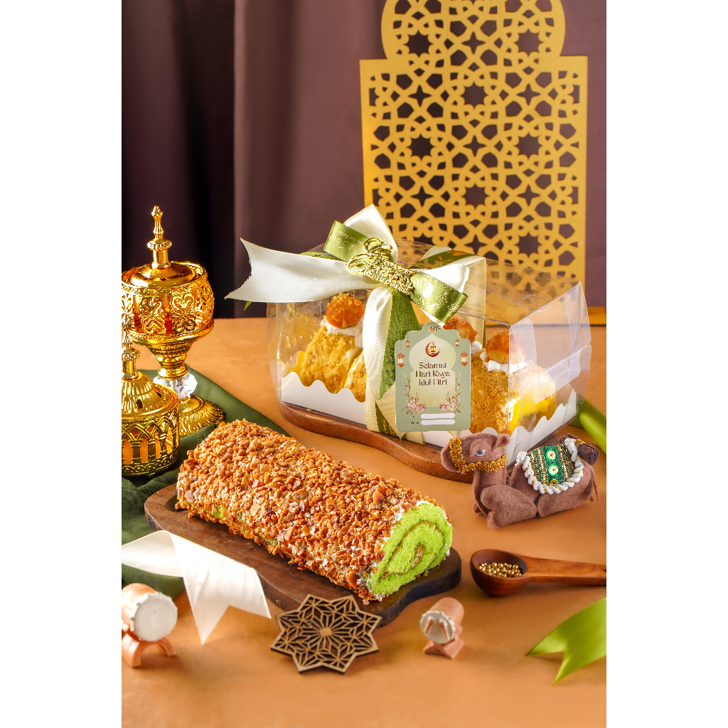 

Lebaran 2025/Ramadan/Roll Cake Pandan Peanut/Hamper/Parcel/Kue Ramadan