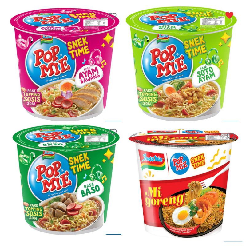 

Pop Mie SNEK TIME - Mie Instan Cup MINI soto ayam bawang baso goreng