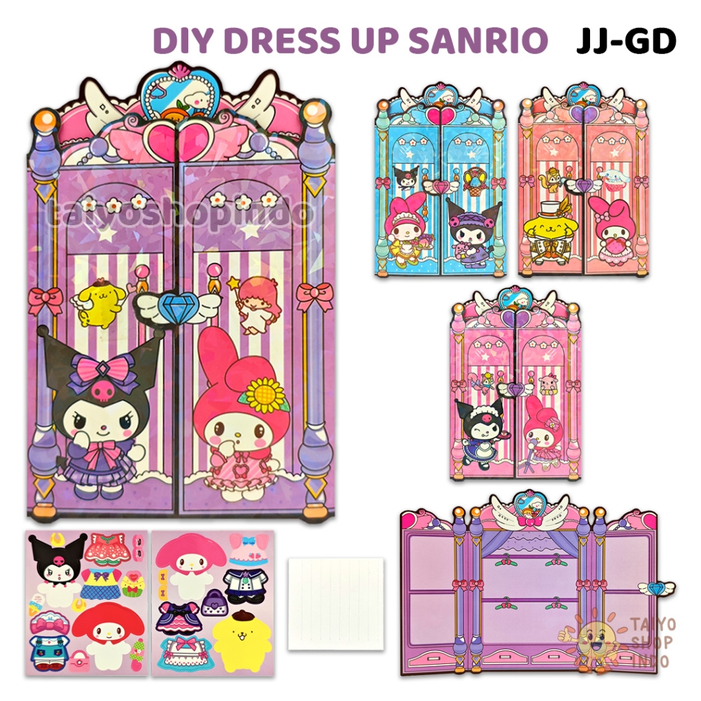 

TAIYO DIY Dress Up BP Sanrio Lotso Stiker Sticker Jendela Tempel Pakaian Fashion Karakter Seni Anak