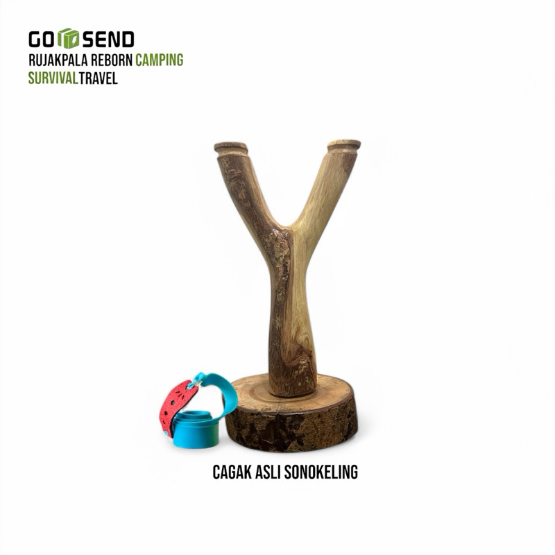 ketapel cagak kayu sonokeling cabang asli SS.2 full set / ketapel profesional
