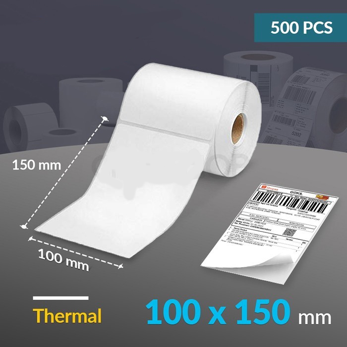 

Label Barcode Stiker A6 100x150mm Eco Thermal 500 pcs