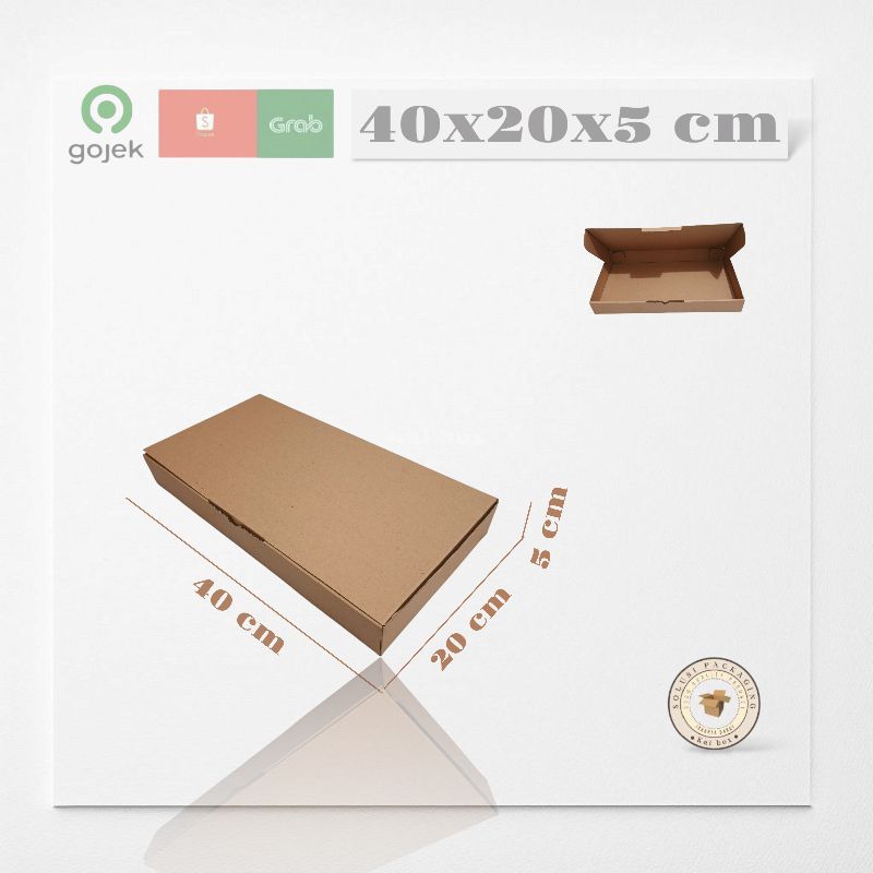 

kardus ukuran 40x20x5 cm die cut model pizza