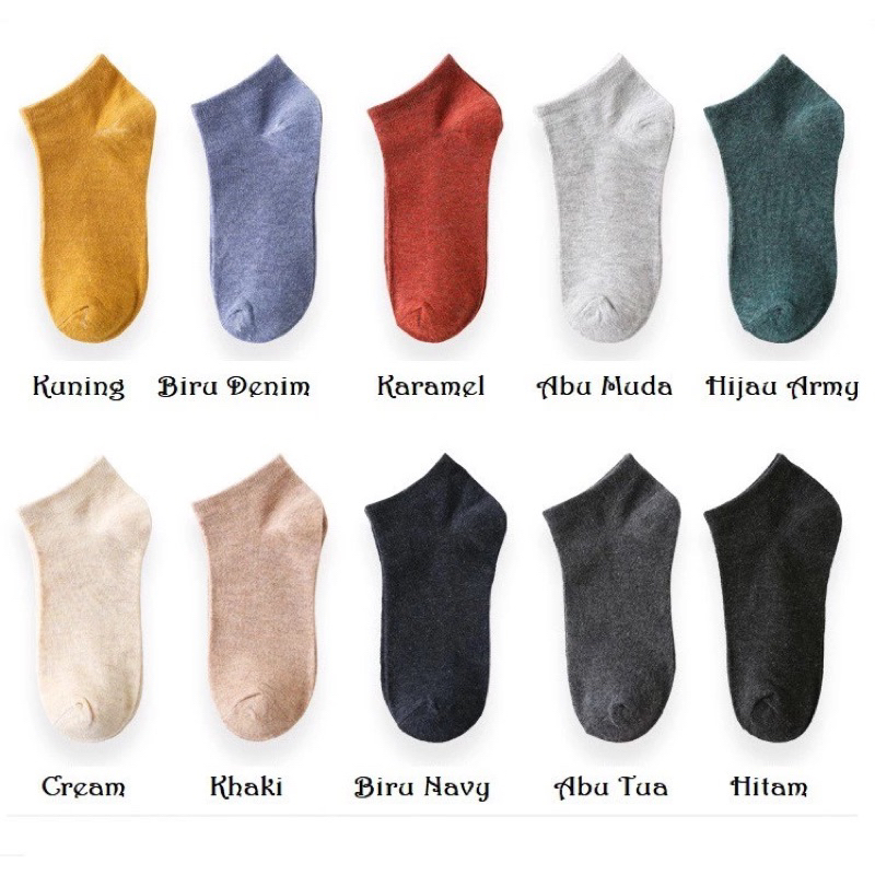 KAOS KAKI PENDEK SOCK STOCKING PRIA WANITA MURAH