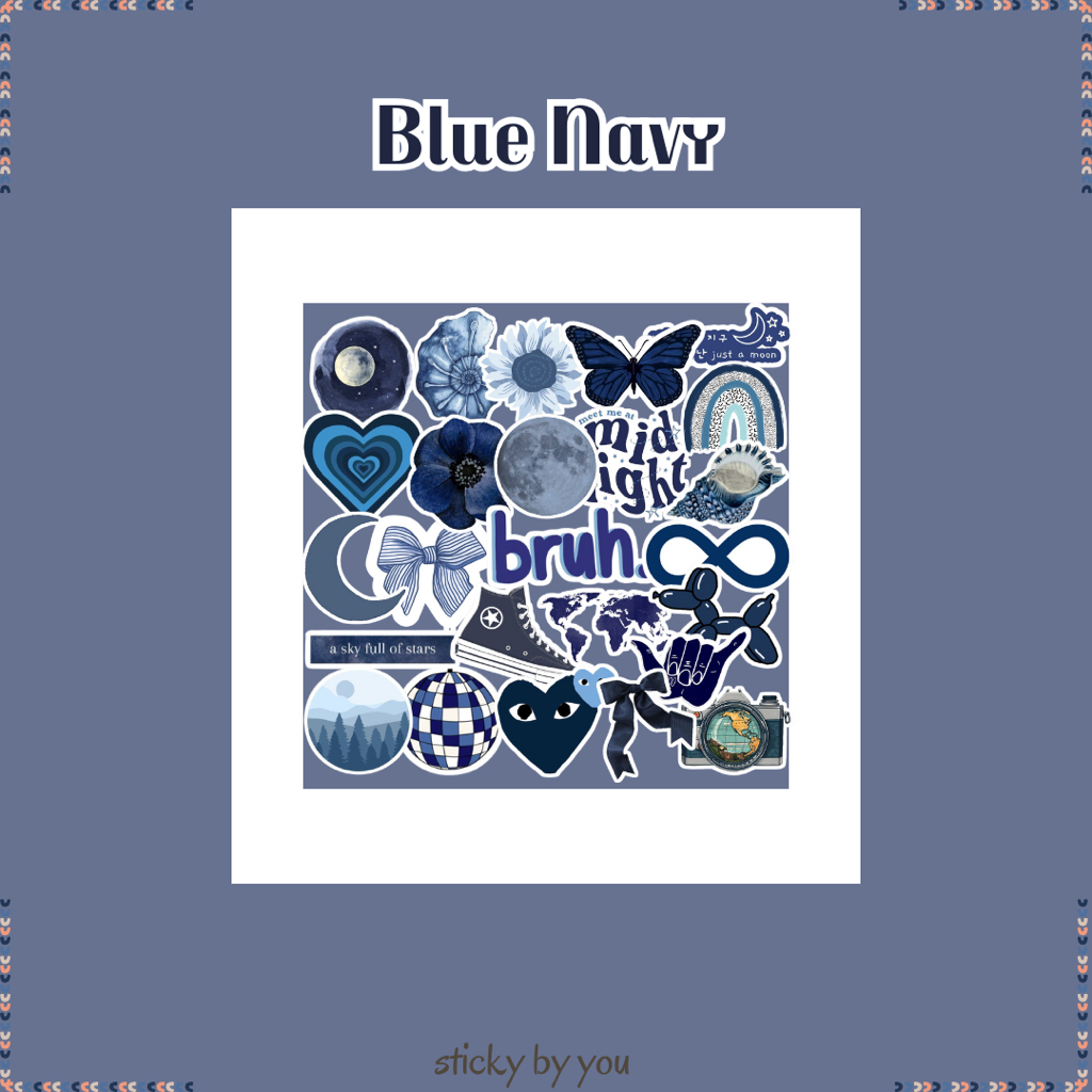 

Sticker Blue Navy - Sticker Tumblr / Sticker Aesthetic - Sticker Vinyl Helm/Laptop/Case HP