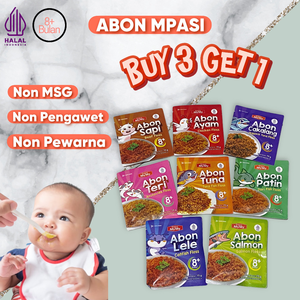 

PJ- PROMO Beli 3 GRATIS 1 Abon MPASI Abon Bayi 8 bulan Non MSG