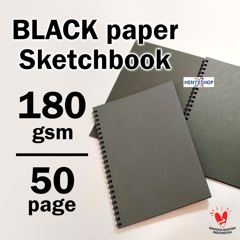 

Buku Sketsa Hitam/ Sketchbook Black Paper/ Notebook Hitam/ Notebook Black Paper A5