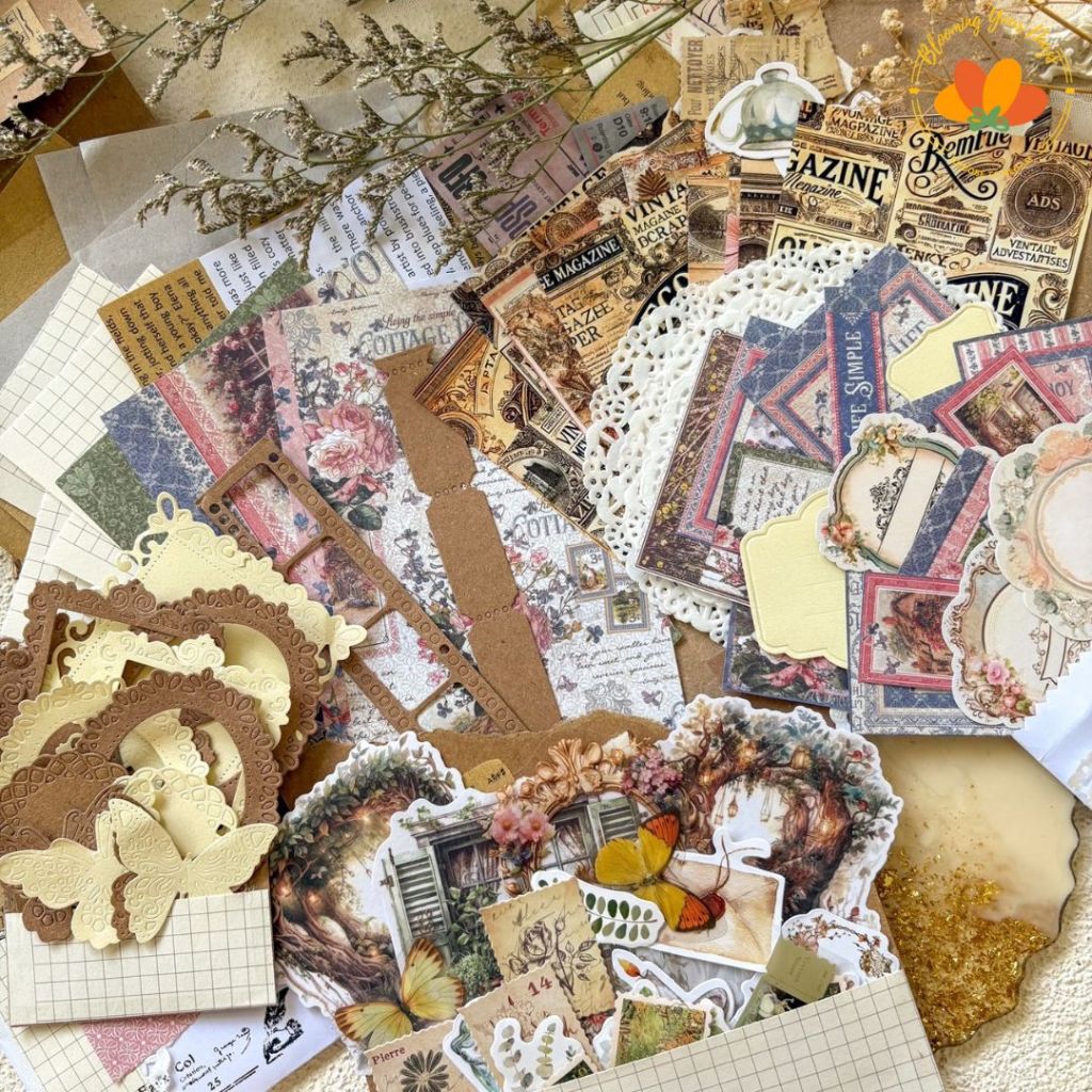 Journal kit scrapbook paper Scrapbook Journaling Jurnal Kit Journal Kit Vintage Diari Kertas Dekoras