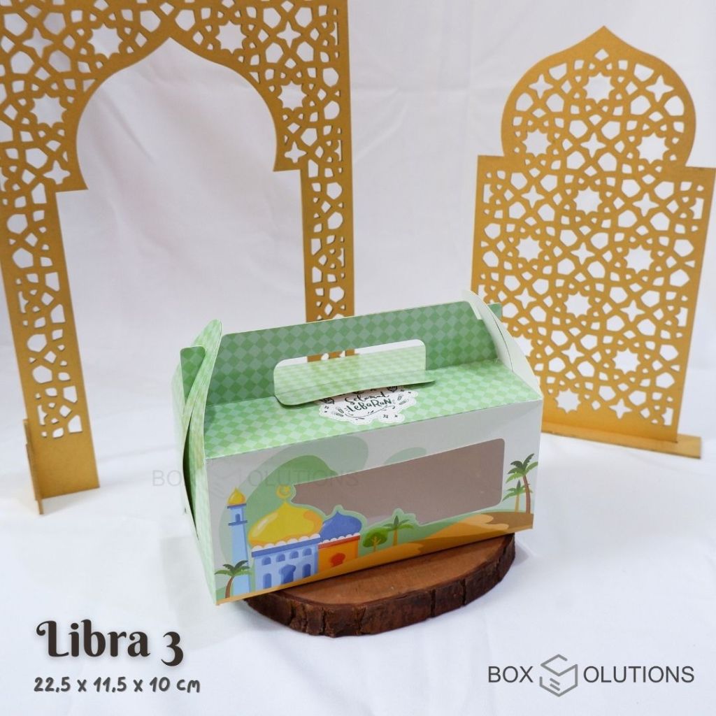 

box libra 3 eid / box roll cake idul fitri / box hampers toples lebaran - 22,5x11,5x10 cm