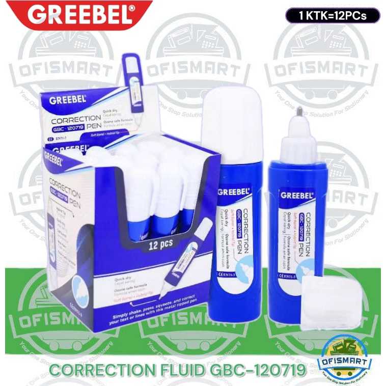 

Greebel Correction Pen Tip Ex Cairan Penghapus GBC-120719 | @1Ktk=12 PCs