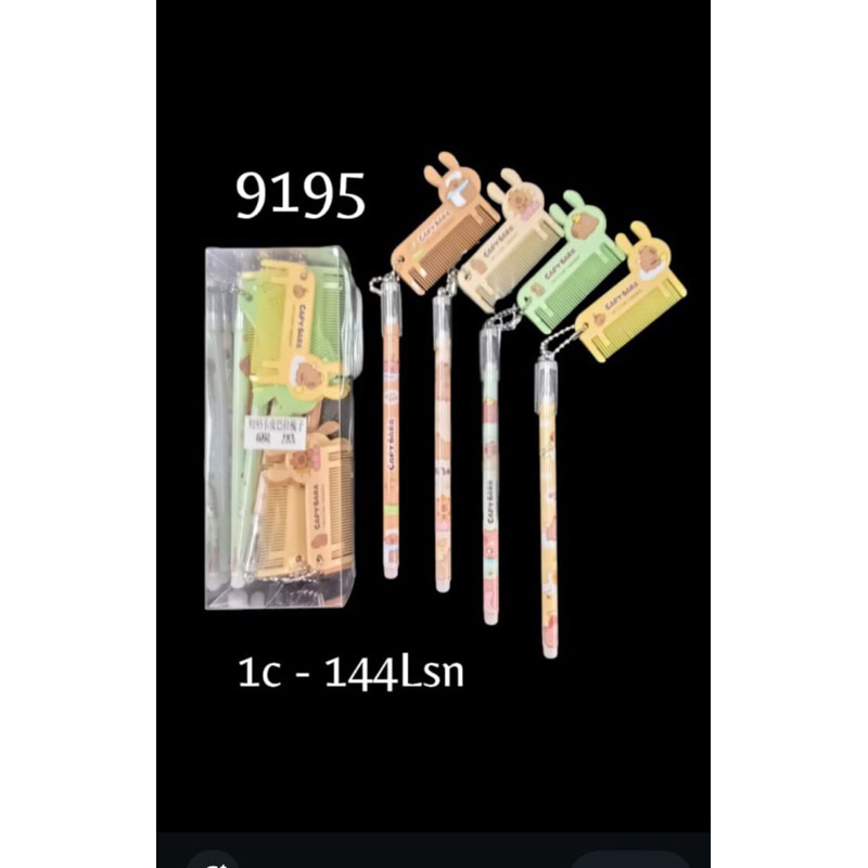 

pen gel gantungan capy bara sisir isi 12