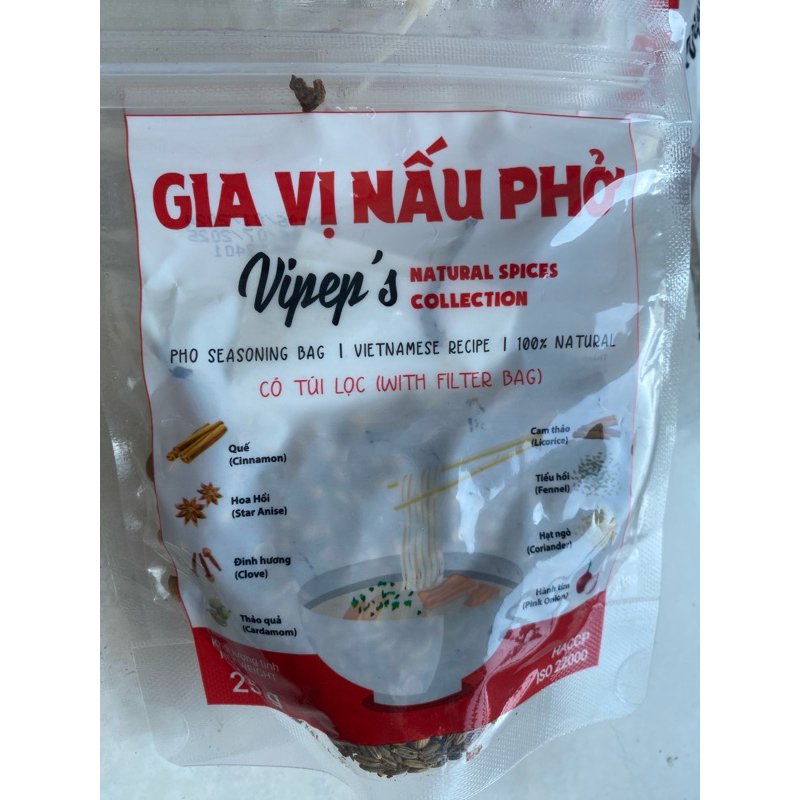 

GIA VI NAU PHO ( Natural spices for vietnamse pho with filter bag)